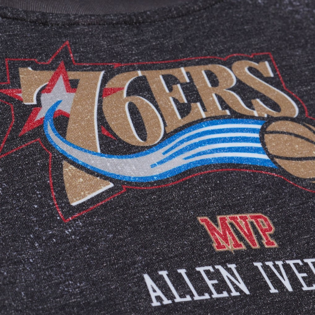 Philadelphia 76ers Hardwood Classics Originals Collection 2000-2001 Team Roster T-Shirt Black