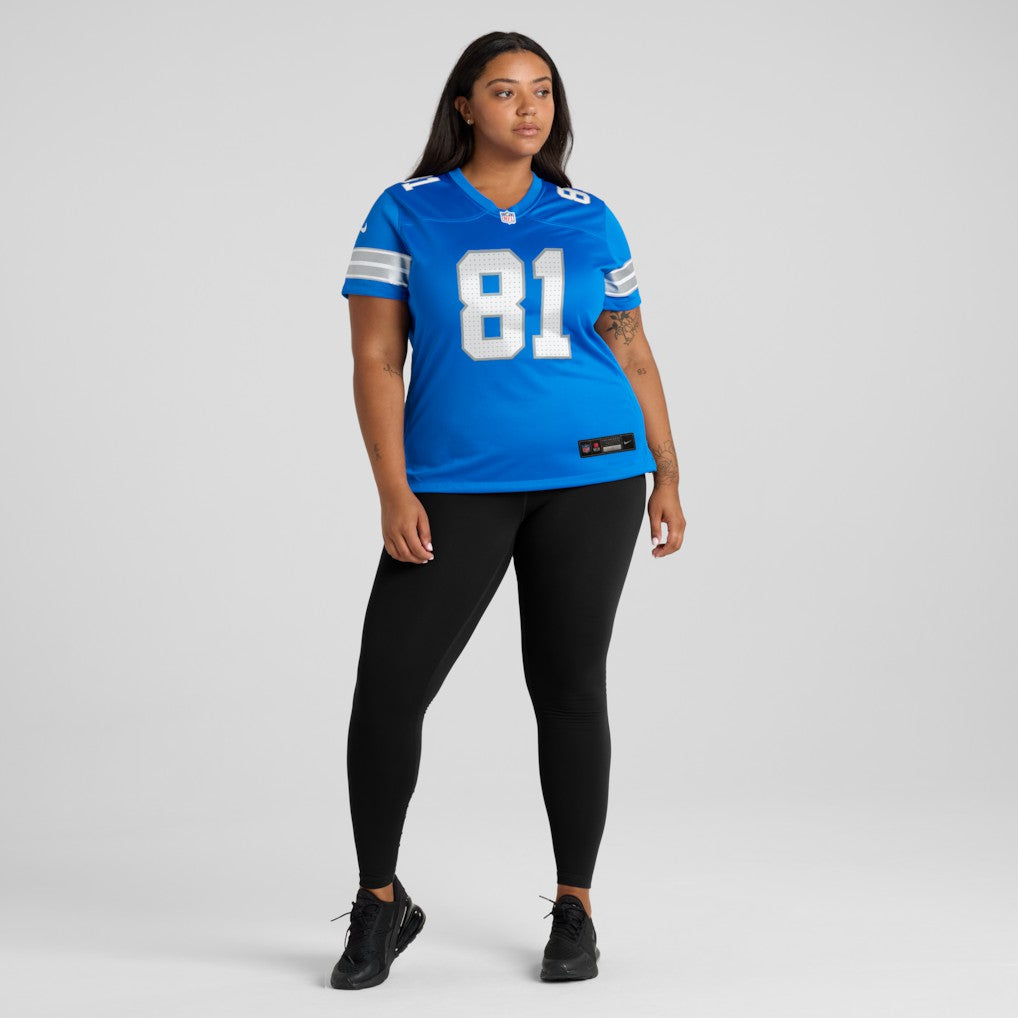 Calvin Johnson Detroit Lions Women's Team Retired Game Jersey Blue