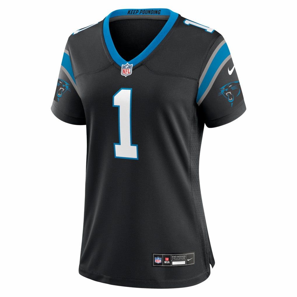 Cam Newton Carolina Panthers Women's Team Retired Game Jersey Black