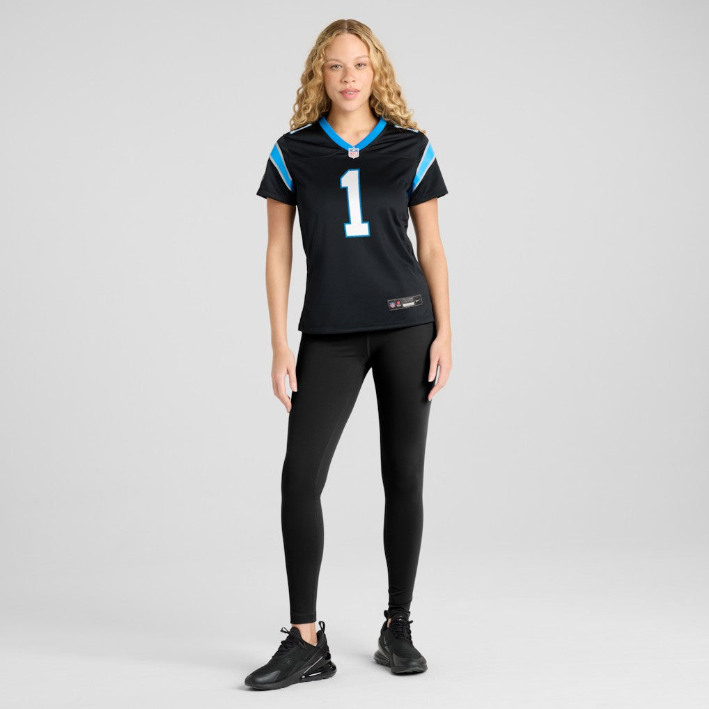 Cam Newton Carolina Panthers Women's Team Retired Game Jersey Black