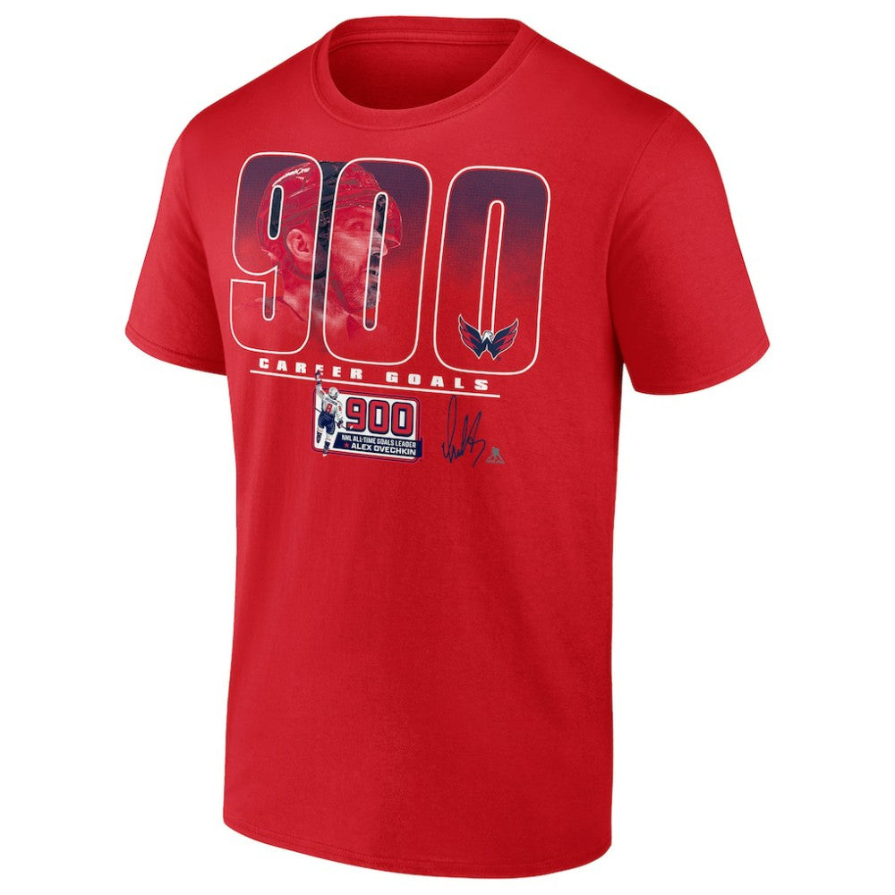 NHL Alexander Ovechkin Washington Capitals 900th Career Goal T-Shirt - Red