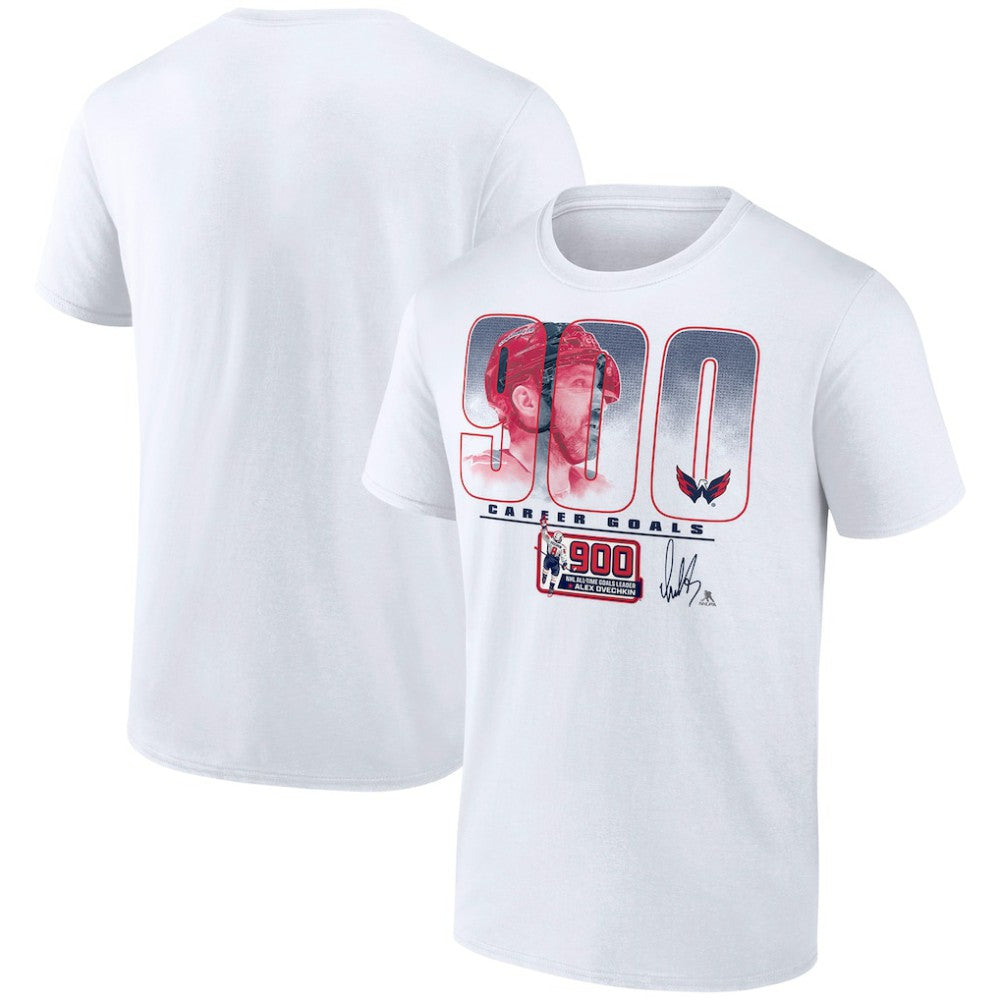 NHL Alexander Ovechkin Washington Capitals 900th Career Goal T-Shirt - White