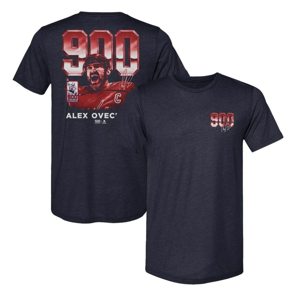 NHL Alexander Ovechkin Washington Capitals 500 Level 900th Career Goal Tri-Blend T-Shirt - Navy