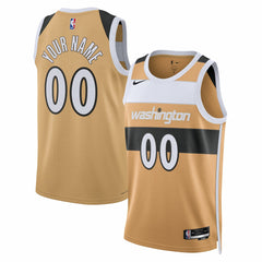 Washington Wizards Unisex 2025/26 City Edition Swingman Custom Jersey Gold