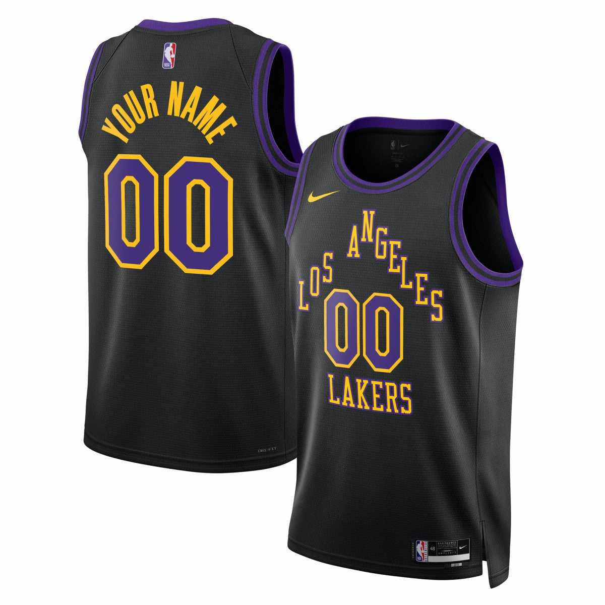 Los Angeles Lakers Unisex 2025/26 City Edition Swingman Custom Jersey Black