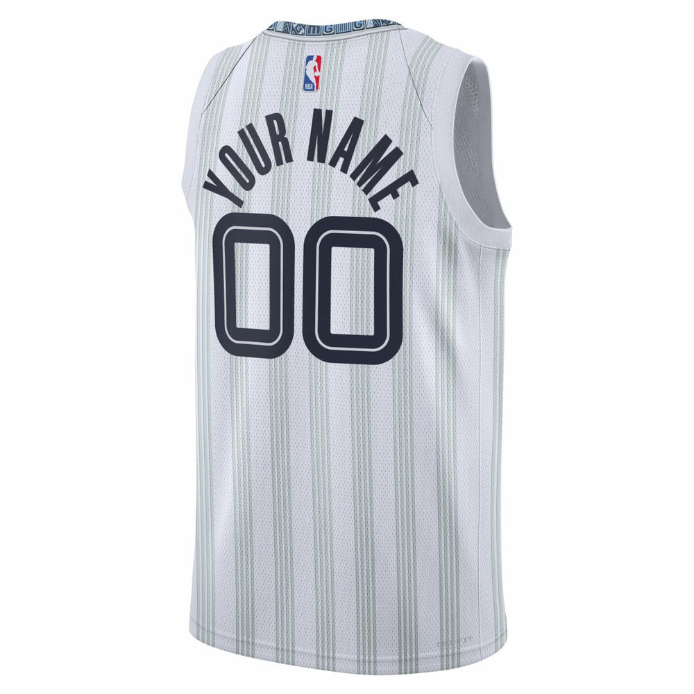 Memphis Grizzlies Unisex 2025/26 City Edition Swingman Custom Jersey White