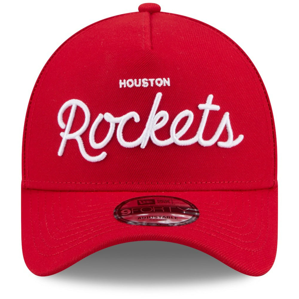 Houston Rockets x Malbon Golf Unisex 9FORTY A-Frame Adjustable Hat Red