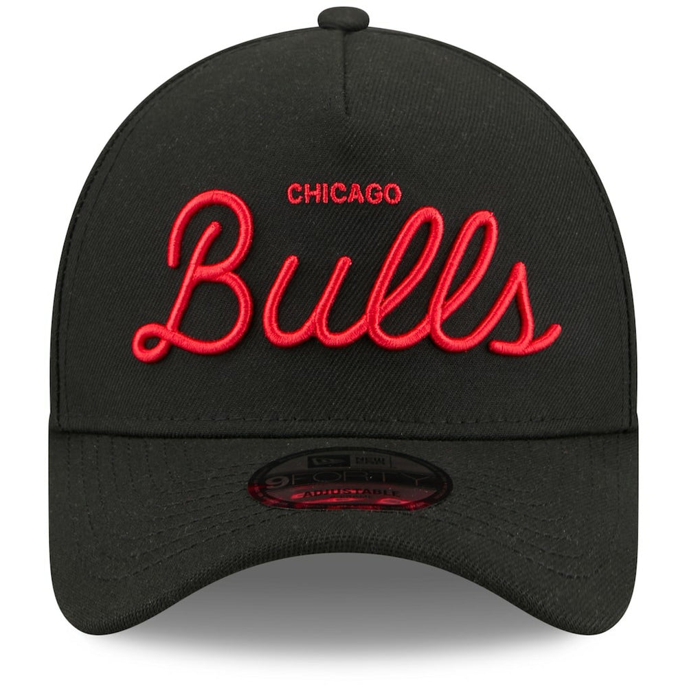Chicago Bulls x Malbon Golf Unisex 9FORTY A-Frame Adjustable Hat Black
