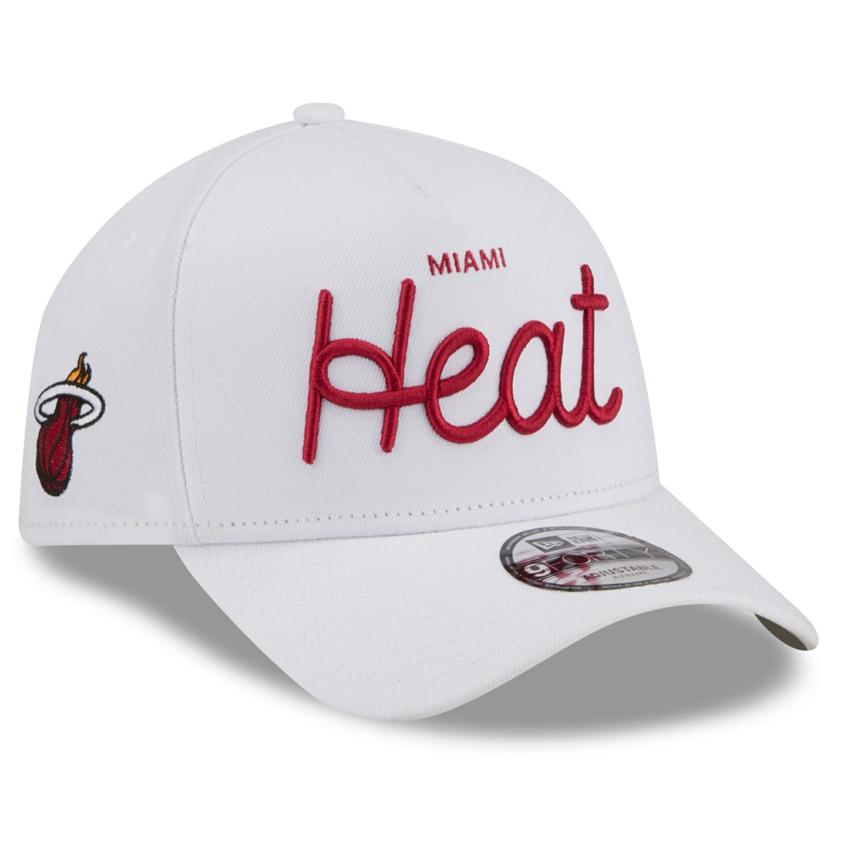Miami Heat x Malbon Golf Unisex 9FORTY A-Frame Adjustable Hat White