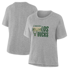 Milwaukee Bucks Women's Noches Training T-Shirt Gray