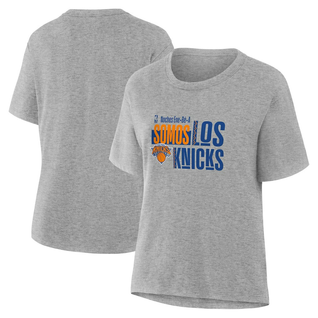 New York Knicks Women's Noches Training T-Shirt Gray