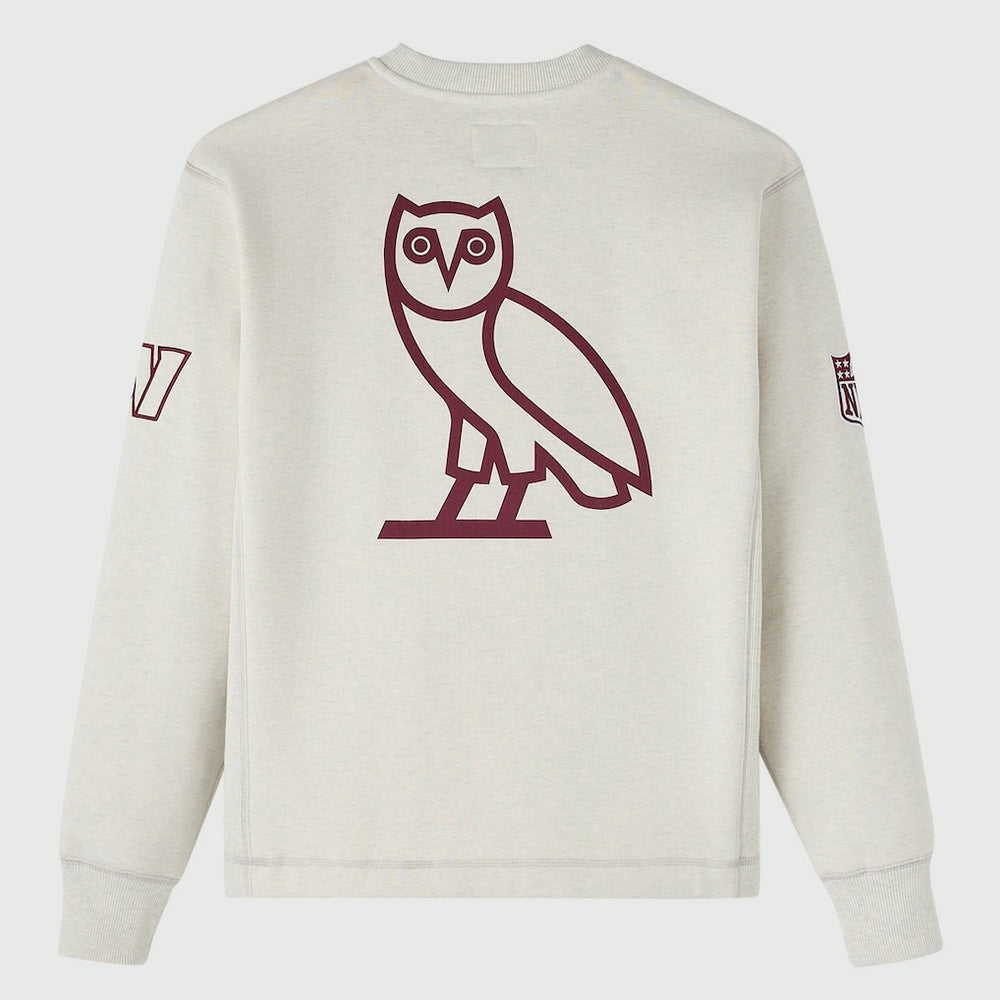 Washington Commanders OVO x NFL Unisex Fleece Sweatshirt Heather Gray
