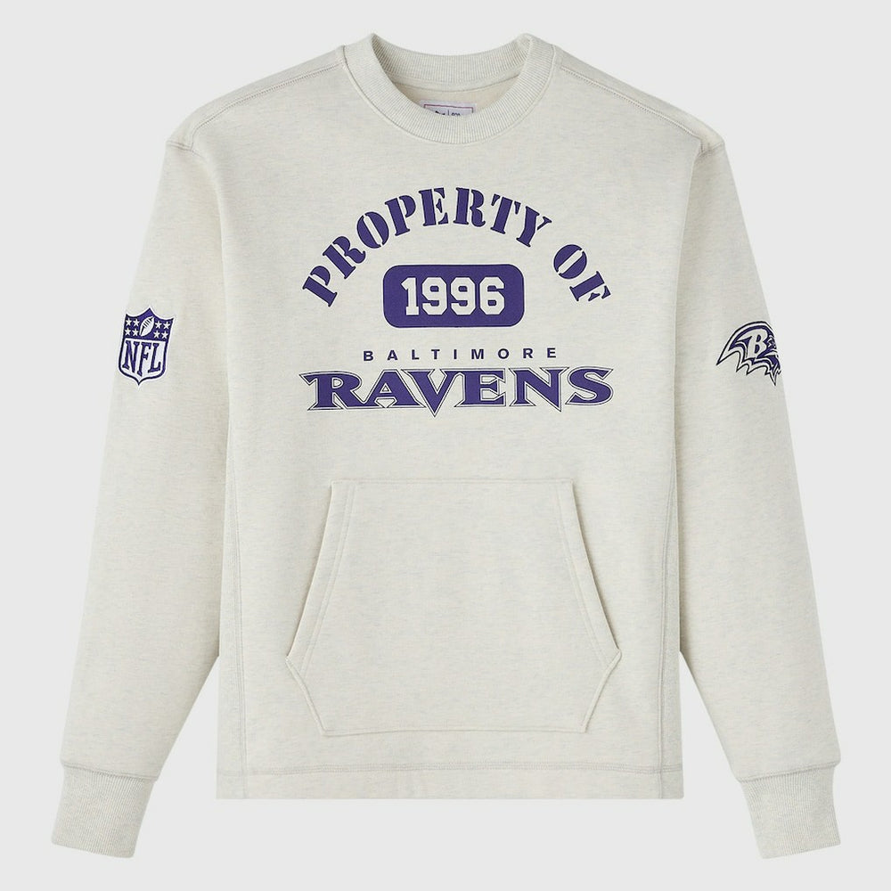 Baltimore Ravens OVO x NFL Unisex Fleece Sweatshirt Heather Gray