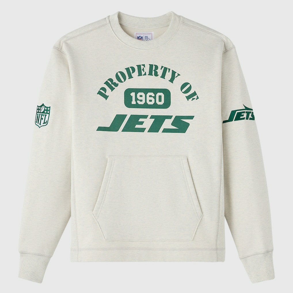 New York Jets OVO x NFL Unisex Fleece Sweatshirt Heather Gray