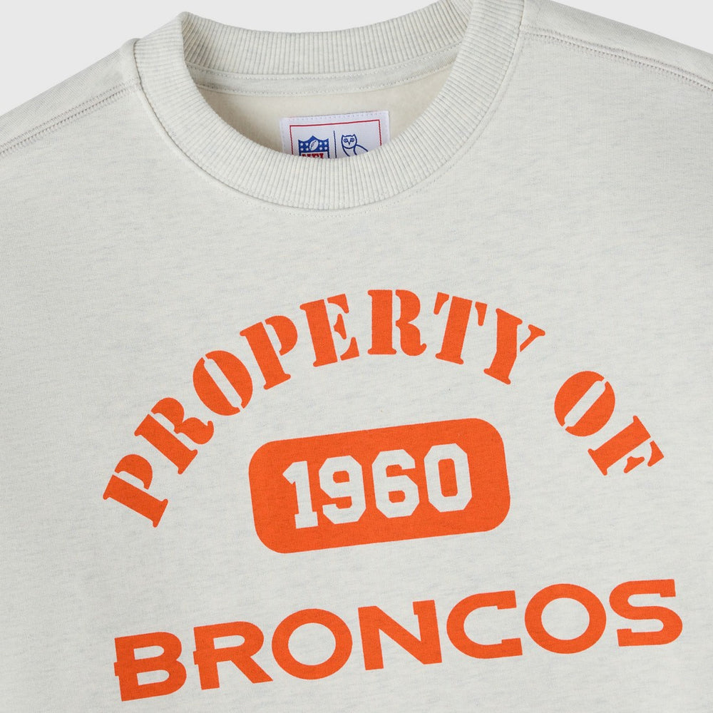 Denver Broncos OVO x NFL Unisex Fleece Sweatshirt Heather Gray