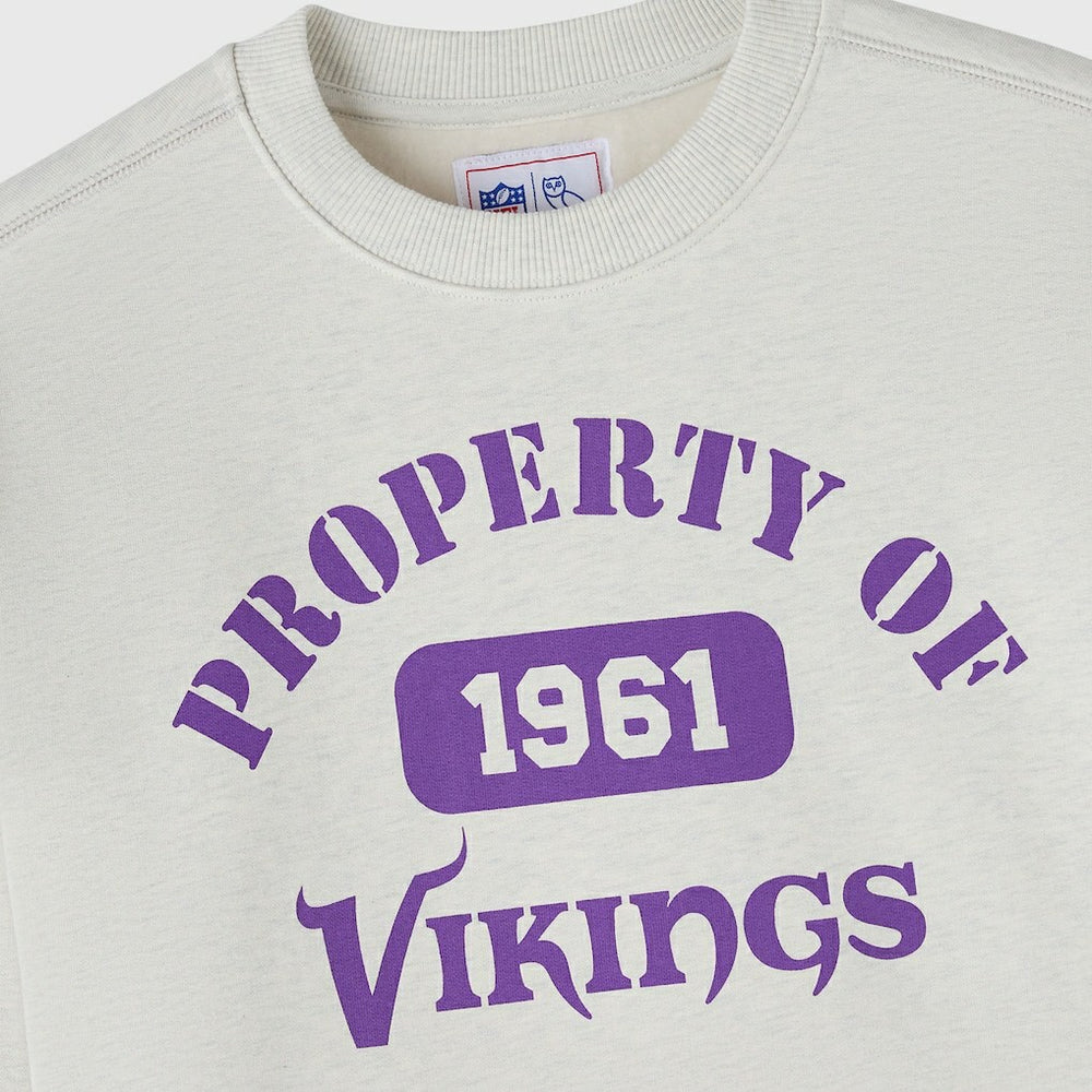 Minnesota Vikings OVO x NFL Unisex Fleece Sweatshirt Heather Gray