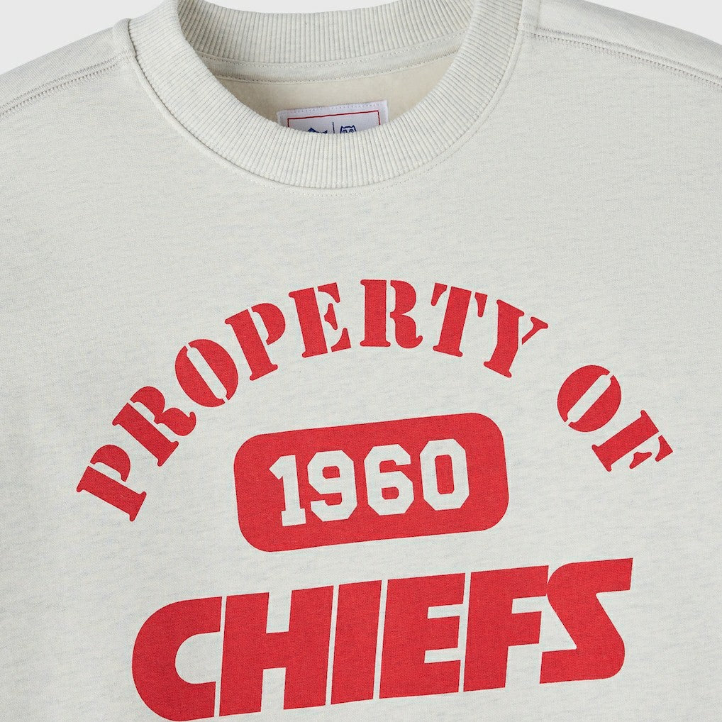 Kansas City Chiefs OVO x NFL Unisex Fleece Sweatshirt Heather Gray