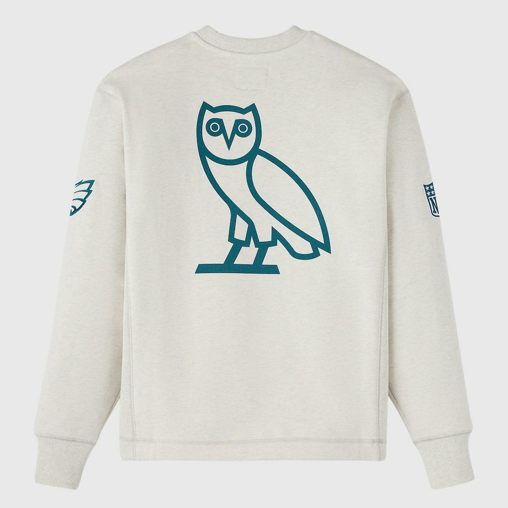 Philadelphia Eagles OVO x NFL Unisex Fleece Sweatshirt Heather Gray