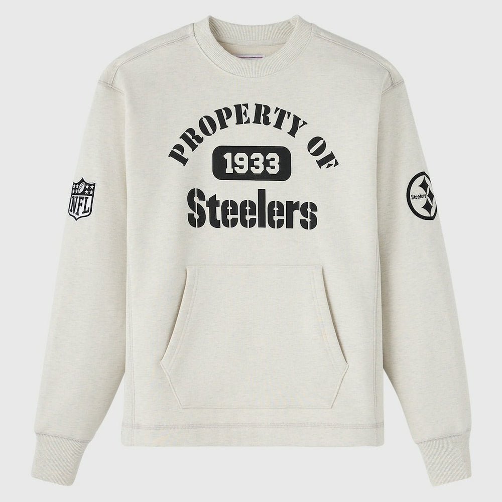 Pittsburgh Steelers OVO x NFL Unisex Fleece Sweatshirt Heather Gray