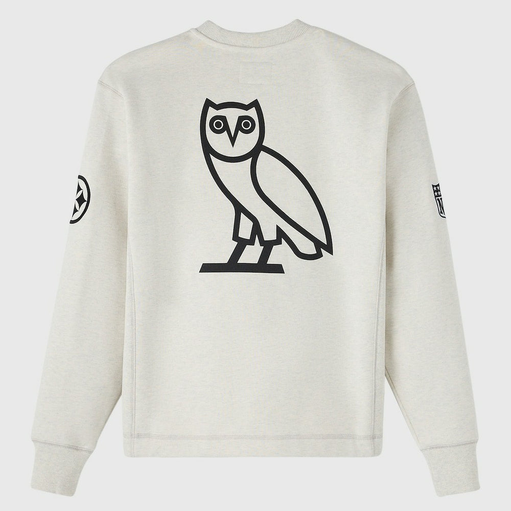 Pittsburgh Steelers OVO x NFL Unisex Fleece Sweatshirt Heather Gray