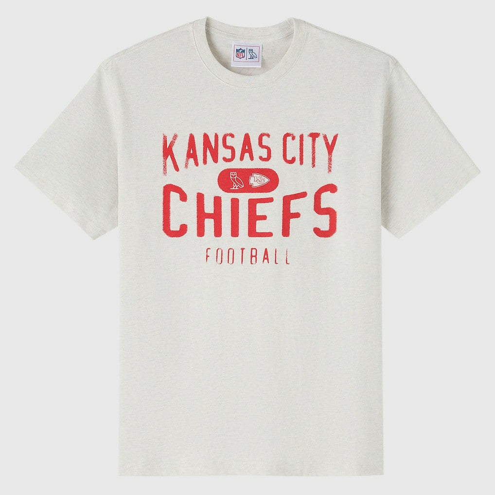Kansas City Chiefs OVO x NFL Unisex T-Shirt Heather Gray