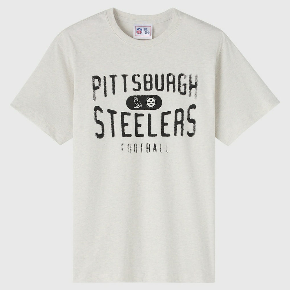 Pittsburgh Steelers OVO x NFL Unisex T-Shirt Heather Gray