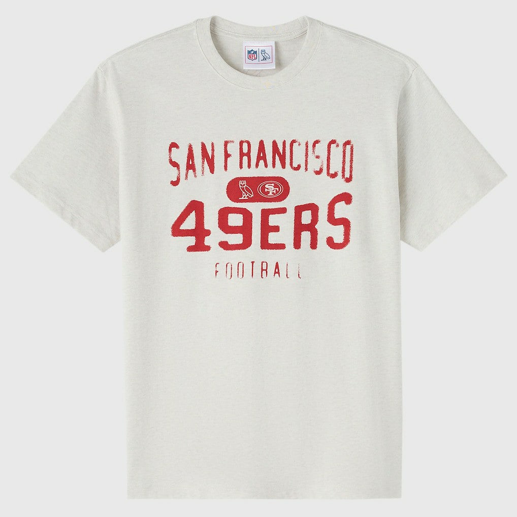 San Francisco 49ers OVO x NFL Unisex T-Shirt Heather Gray