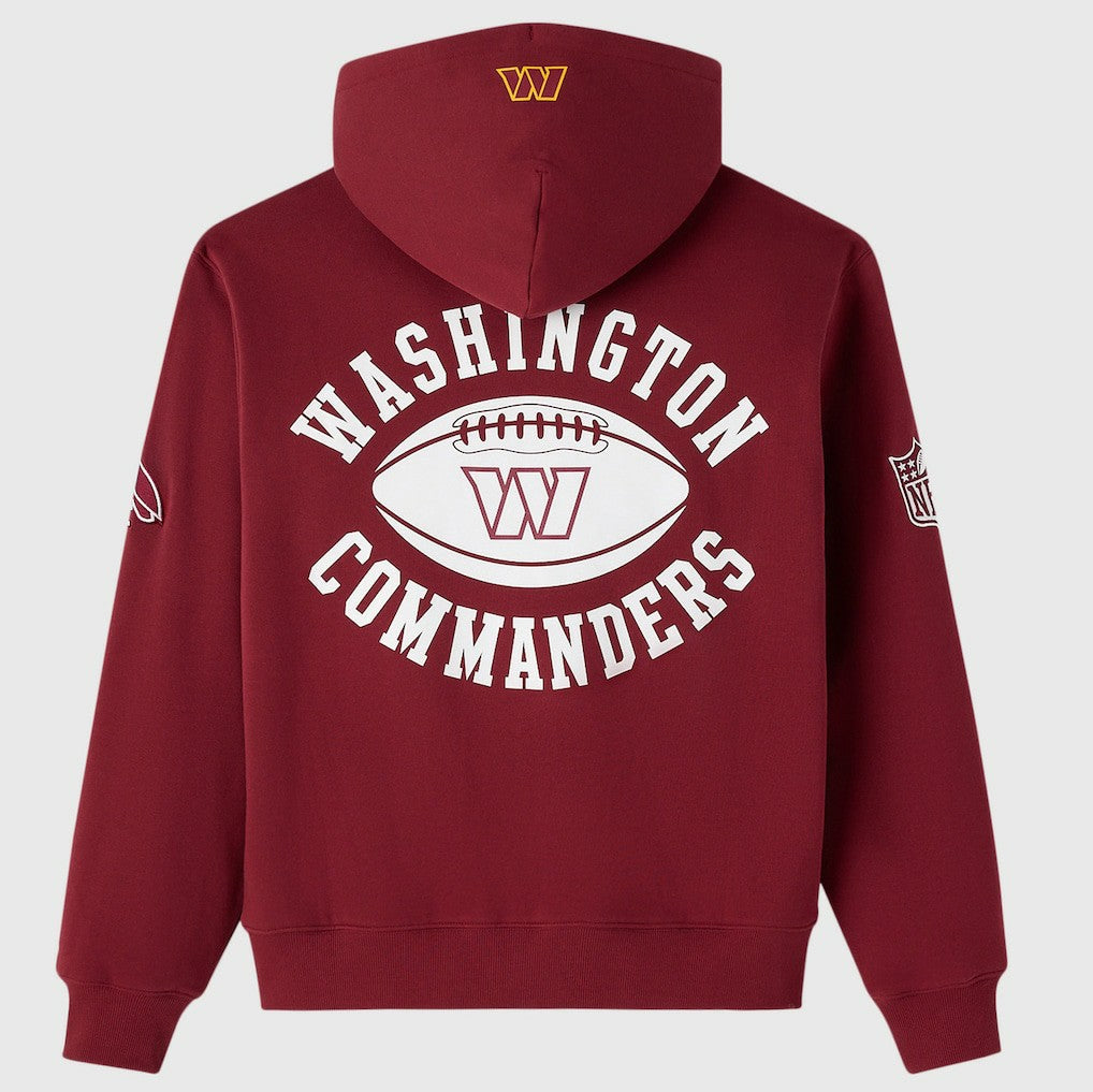 Washington Commanders OVO x NFL Unisex Full-Zip Waffle-Lined Hoodie Burgundy