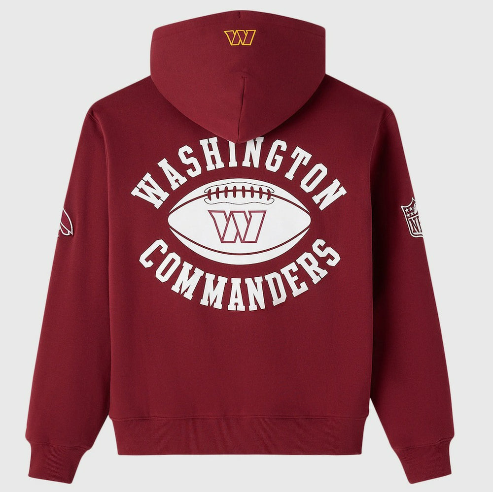 Washington Commanders OVO x NFL Unisex Full-Zip Waffle-Lined Hoodie Burgundy