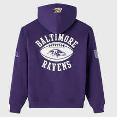 Baltimore Ravens OVO x NFL Unisex Full-Zip Waffle-Lined Hoodie Purple