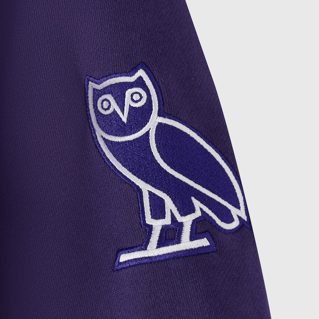 Baltimore Ravens OVO x NFL Unisex Full-Zip Waffle-Lined Hoodie Purple