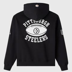 Pittsburgh Steelers OVO x NFL Unisex Full-Zip Waffle-Lined Hoodie Black