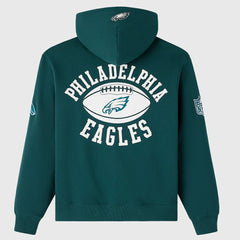 Philadelphia Eagles OVO x NFL Unisex Full-Zip Waffle-Lined Hoodie Midnight Green