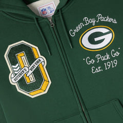 Green Bay Packers OVO x NFL Unisex Full-Zip Waffle-Lined Hoodie Green