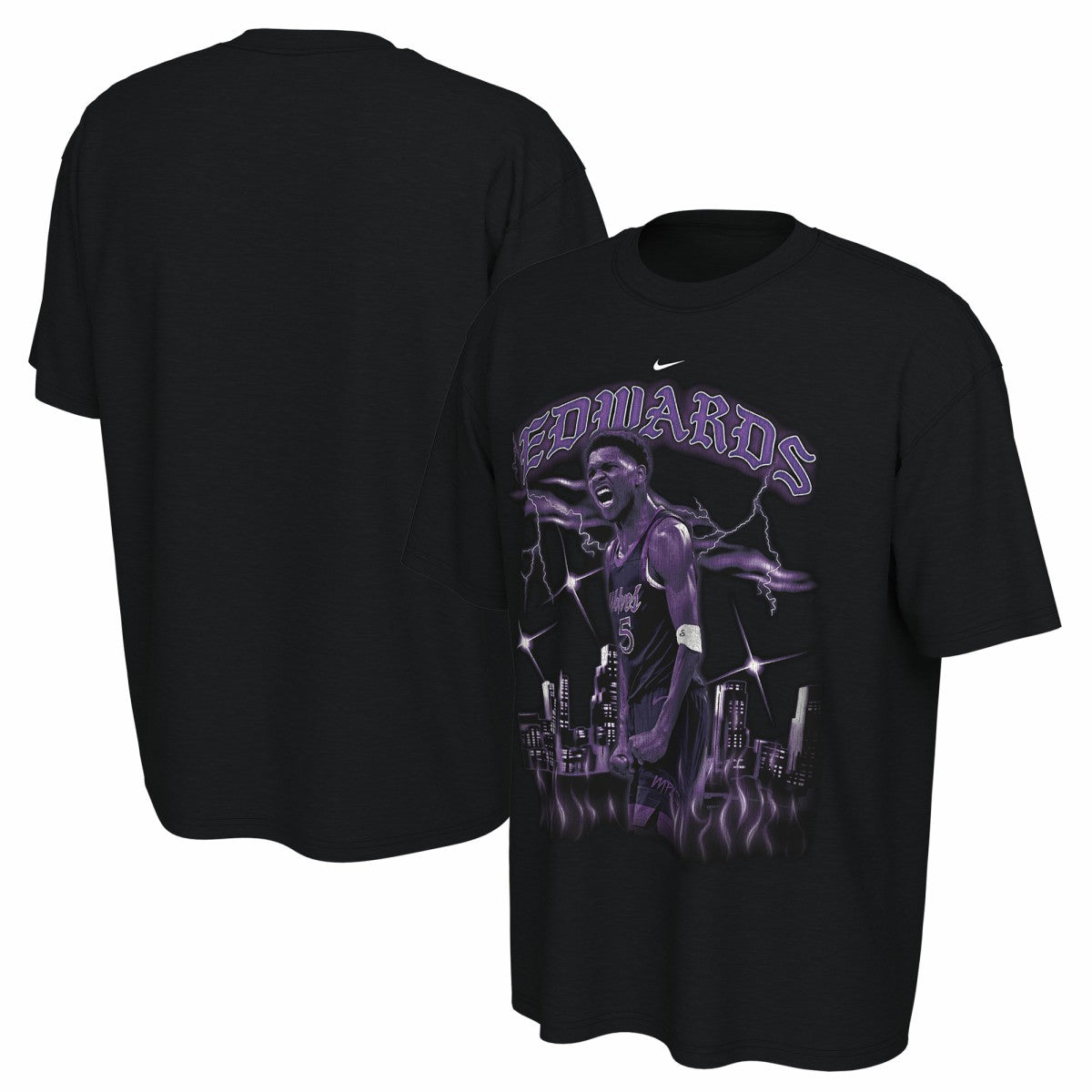 Anthony Edwards Minnesota Timberwolves Unisex 2025/26 City Edition Player Graphic T-Shirt Black