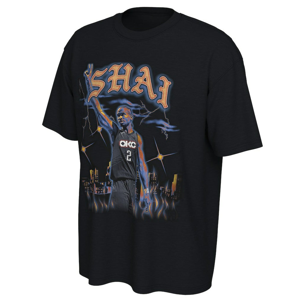 Shai Gilgeous-Alexander Oklahoma City Thunder Converse Unisex 2025/26 City Edition Player Graphic T-Shirt Black