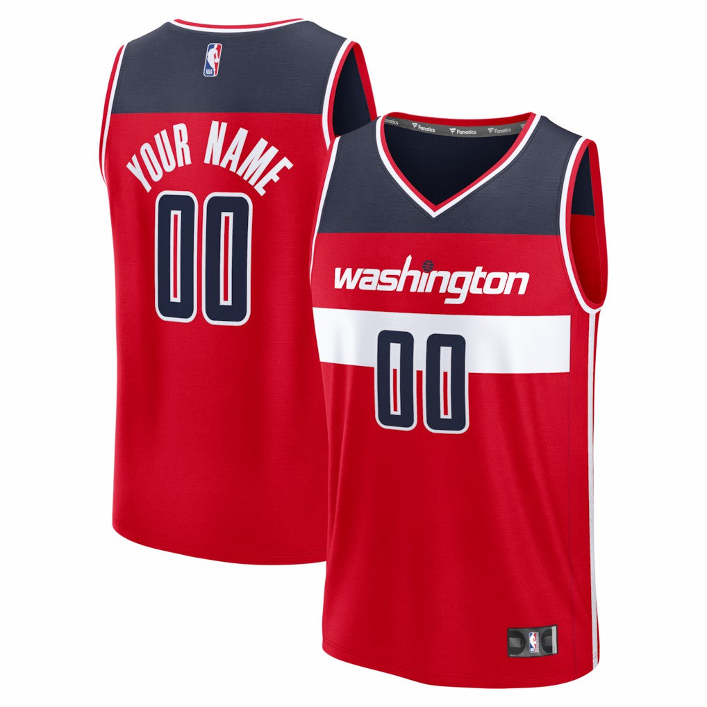 Washington Wizards Fastbreak Custom Jersey Red Icon Edition