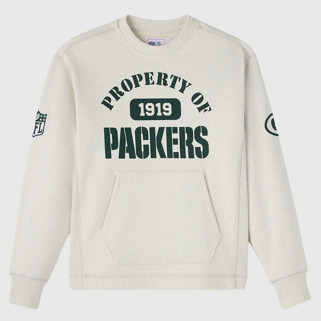 Green Bay Packers OVO x NFL Unisex Fleece Sweatshirt Heather Gray