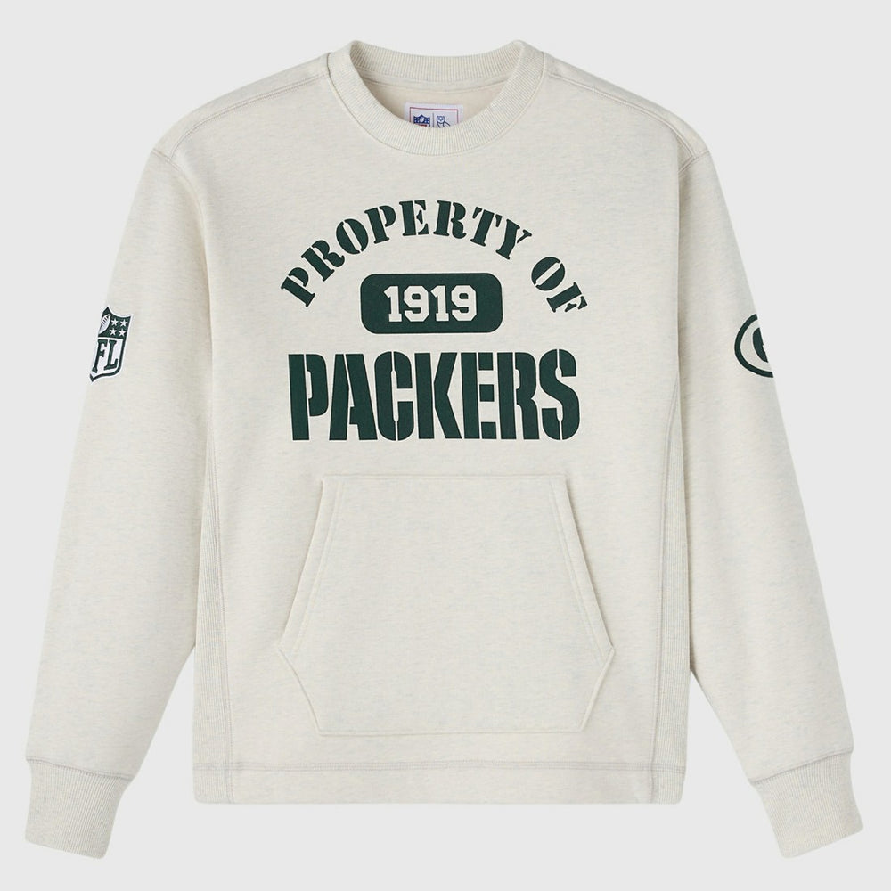 Green Bay Packers OVO x NFL Unisex Fleece Sweatshirt Heather Gray