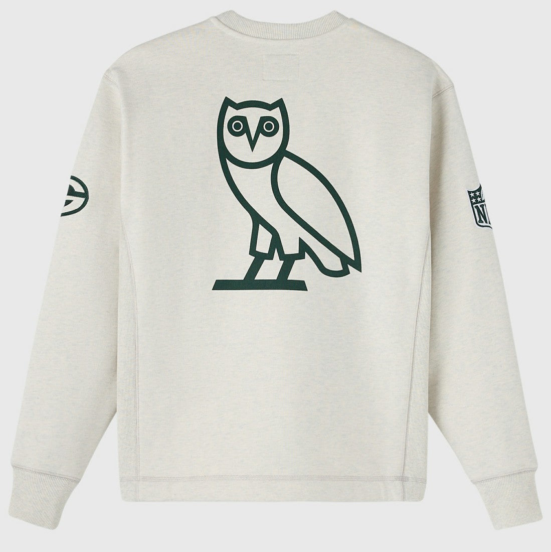 Green Bay Packers OVO x NFL Unisex Fleece Sweatshirt Heather Gray
