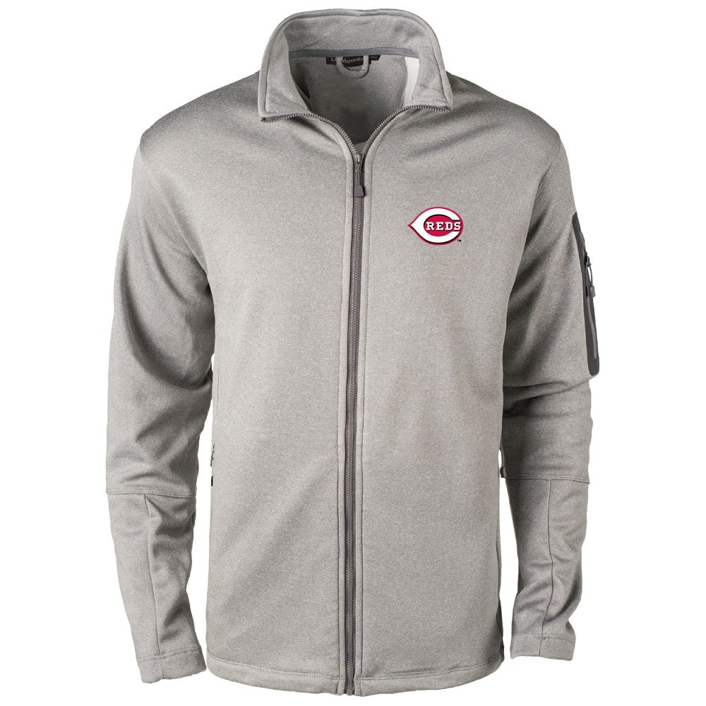 Cincinnati Reds Dunbrooke Pacific Full-Zip Fleece Jacket - Heather Gray Jackets