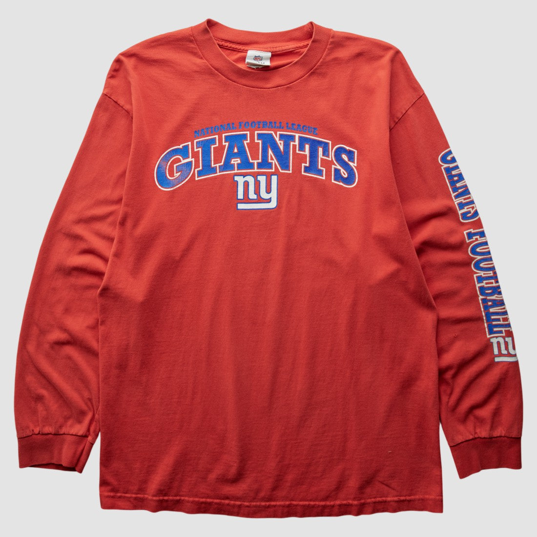 New York Giants NFL 2000s Long Sleeve T-shirt Red Vintage