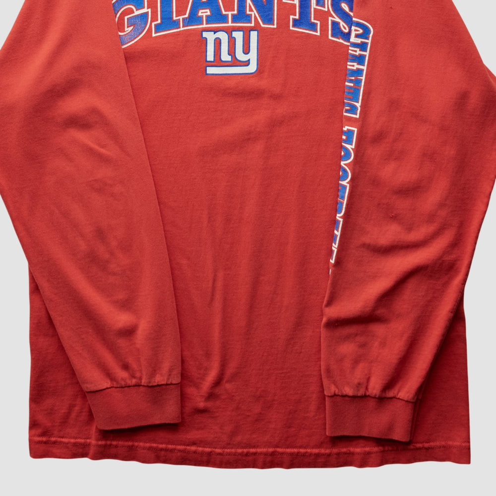 New York Giants NFL 2000s Long Sleeve T-shirt Red Vintage