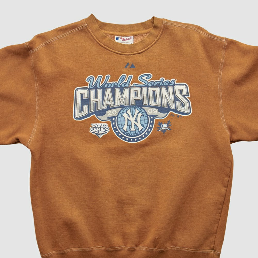 New York Yankees Majestic 2009 Pullover Sweatshirt - Brown - S by Fanatics Real Vintage Pullover
