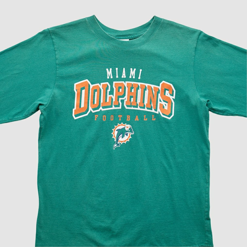 Miami Dolphins NFL 2000s Long Sleeve T-shirt Teal Vintage