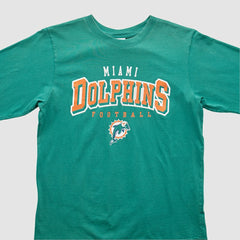 Miami Dolphins NFL 2000s Long Sleeve T-shirt Teal Vintage