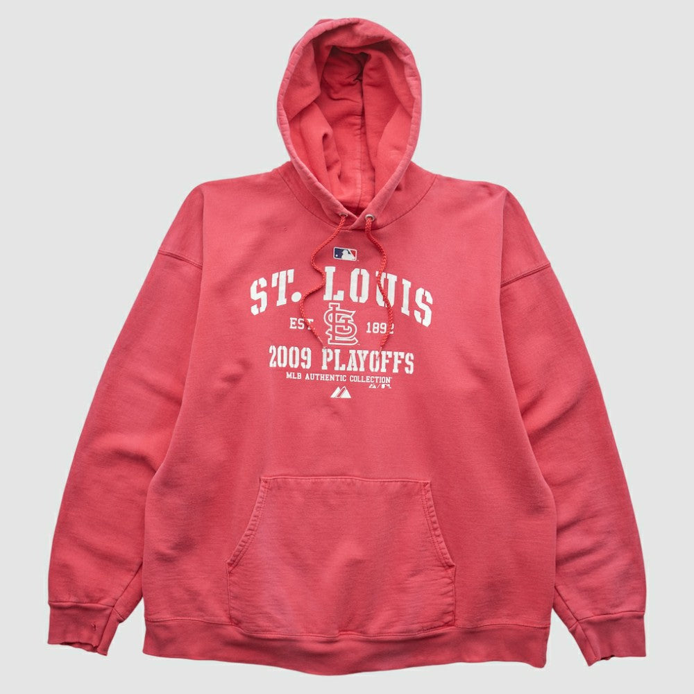 St. Louis Cardinals Majestic 2009 Hooded Pullover Sweatshirt - Red - M by Fanatics Real Vintage Pullover