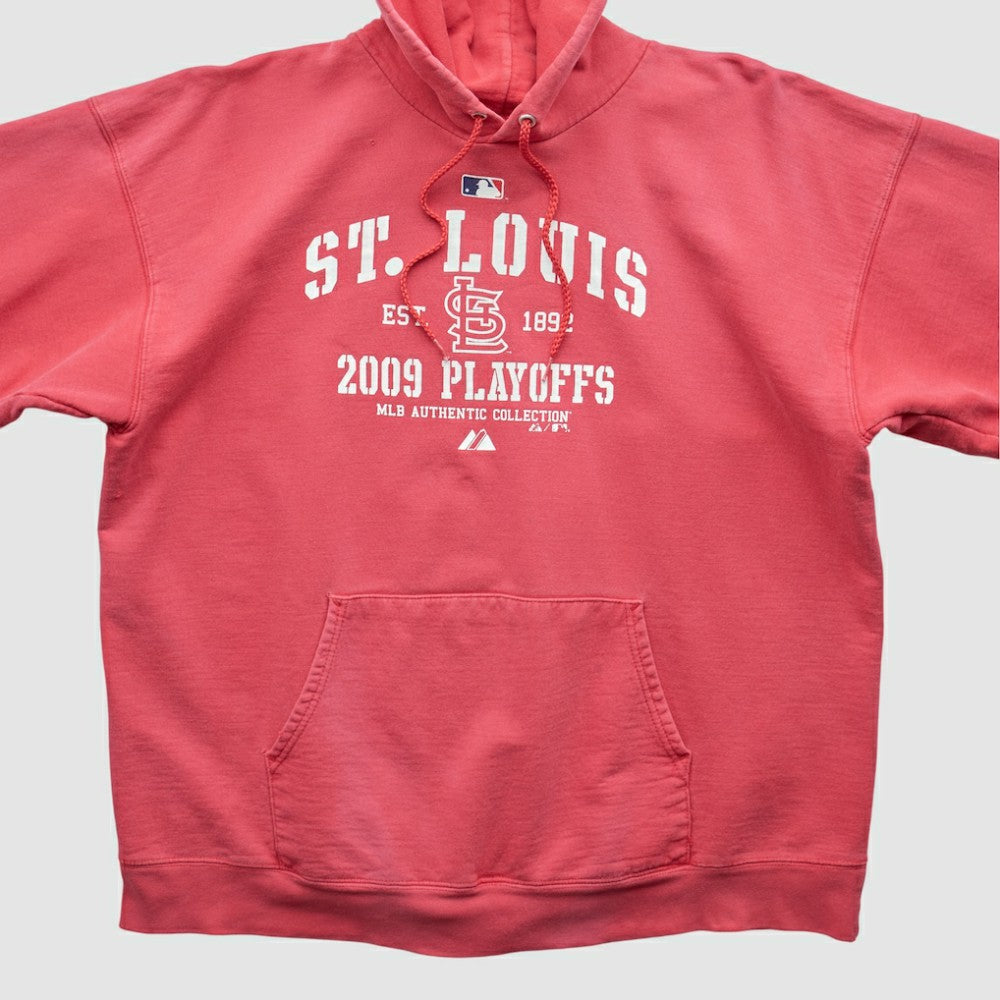 St. Louis Cardinals Majestic 2009 Hooded Pullover Sweatshirt - Red - M by Fanatics Real Vintage Pullover