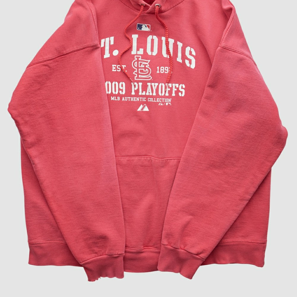St. Louis Cardinals Majestic 2009 Hooded Pullover Sweatshirt - Red - M by Fanatics Real Vintage Pullover