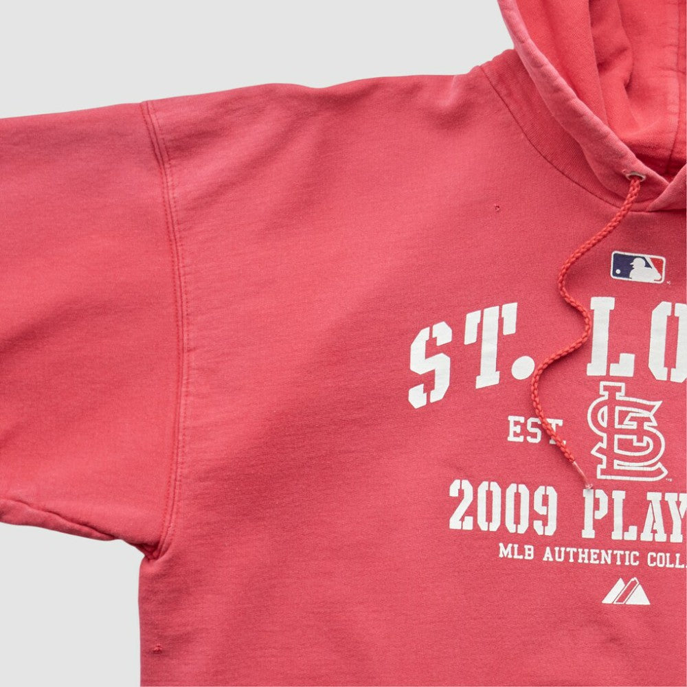 St. Louis Cardinals Majestic 2009 Hooded Pullover Sweatshirt - Red - M by Fanatics Real Vintage Pullover